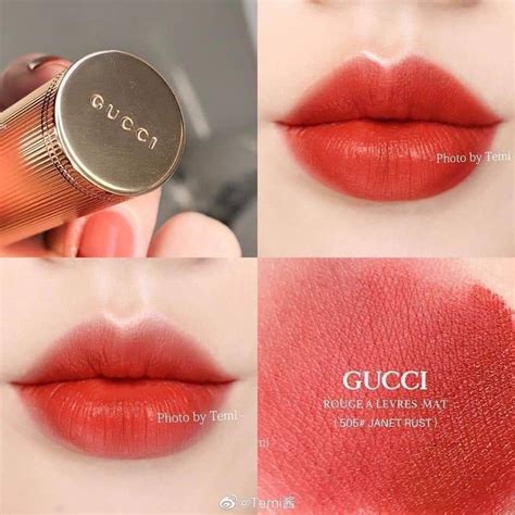 gucci lipstick janet rust|Gucci lipstick 505.